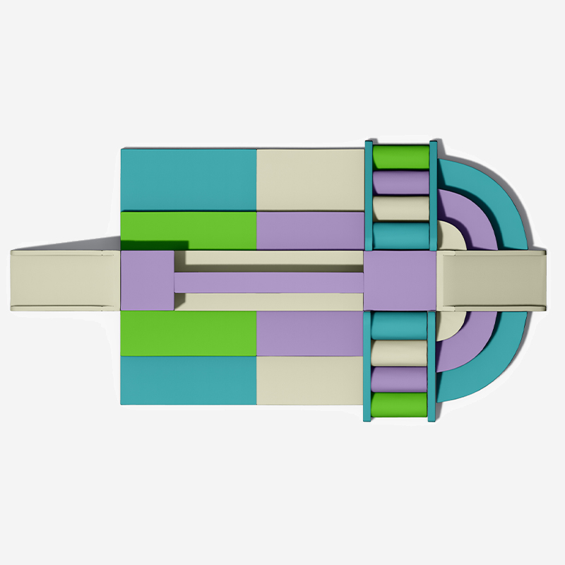 रेल्ड मॉड्यूलर इंडोर सॉफ्ट प्ले क्लाइंबर सेट 