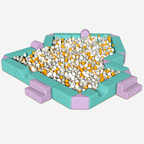 अनियमित आकार की थीम वाला कस्टम इंडोर सॉफ्ट प्ले बॉल पिट 