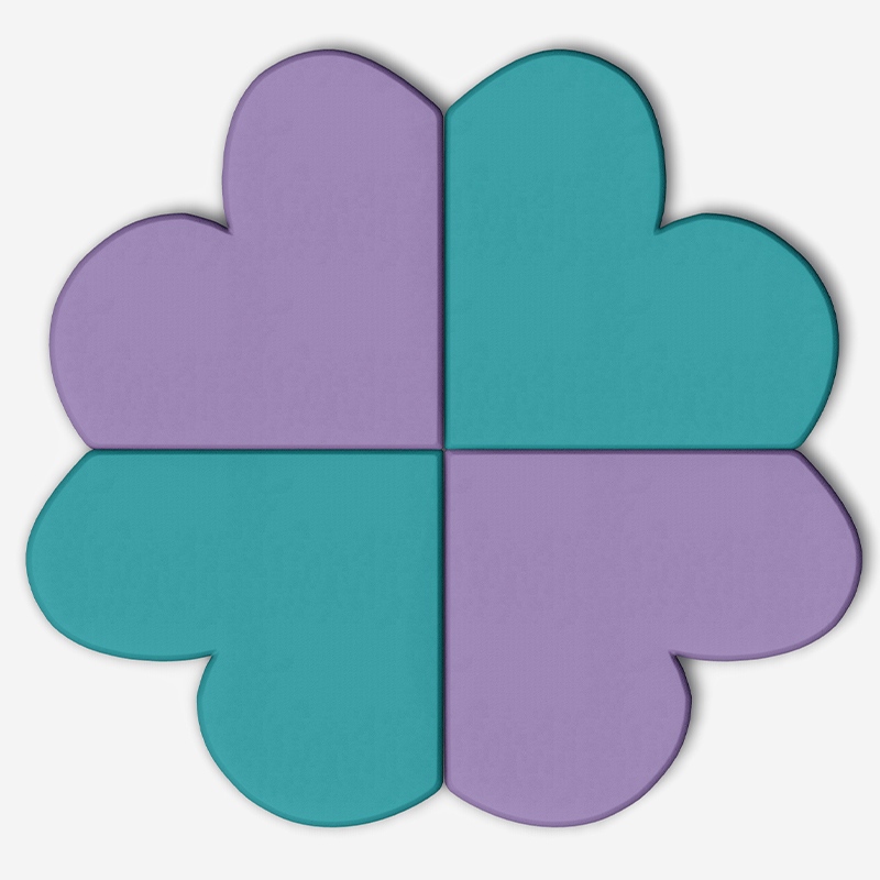 तिपतिया घास के आकार का मॉड्यूलर इनडोर सॉफ्ट प्ले मैट