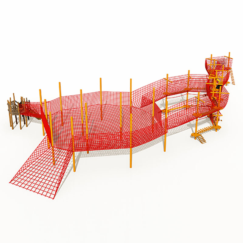 बच्चों के लिए आउटडोर रस्सी नेट ट्रैम्पोलिन पर्वतारोही