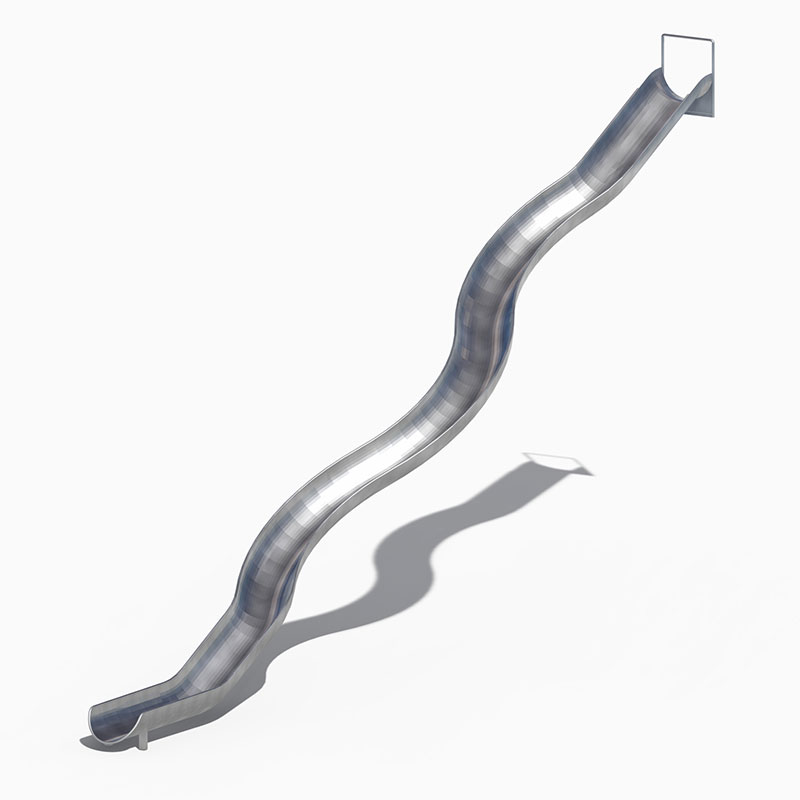 खेल के मैदान के लिए वाणिज्यिक लहरदार ट्यूब स्टेनलेस स्लाइड