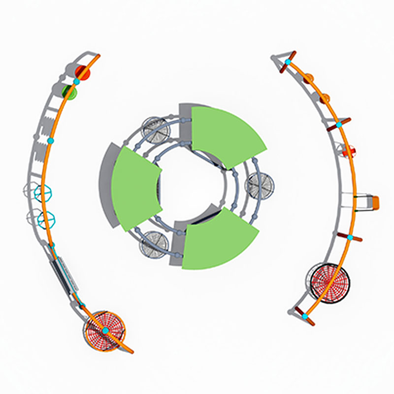 बच्चों के लिए क्लाइम्बिंग फंक्शन के साथ आउटडोर मल्टी-फंक्शनल स्विंग सेट