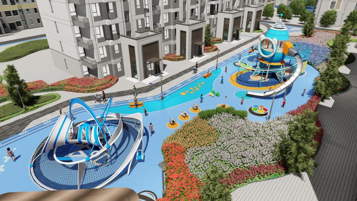 बच्चों के लिए आउटडोर खेल का मैदान (6)