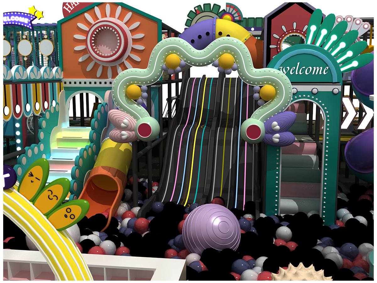 6.कैंडी कलर मैकरॉन इनडोर खेल का मैदान (3)