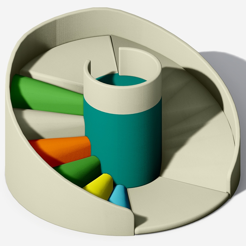 स्पाइरल मॉड्यूलर इंडोर सॉफ्ट प्ले उपकरण 
