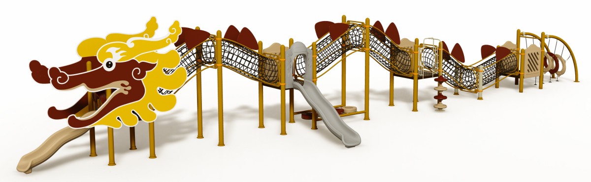 ड्रैगन आउटडोर क्लाइंबिंग प्ले सेट-3