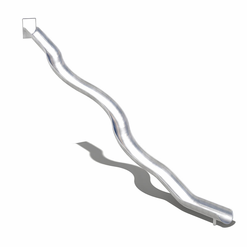 खेल के मैदान के लिए वाणिज्यिक लहरदार ट्यूब स्टेनलेस स्लाइड