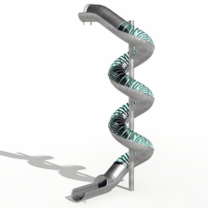 स्टेनलेस स्टील खेल का मैदान सर्पिल स्लाइड