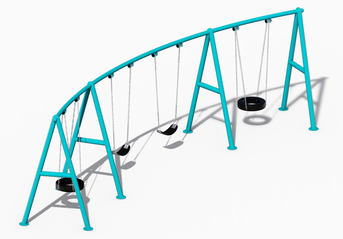 धातु खेल का मैदान झूला (4)