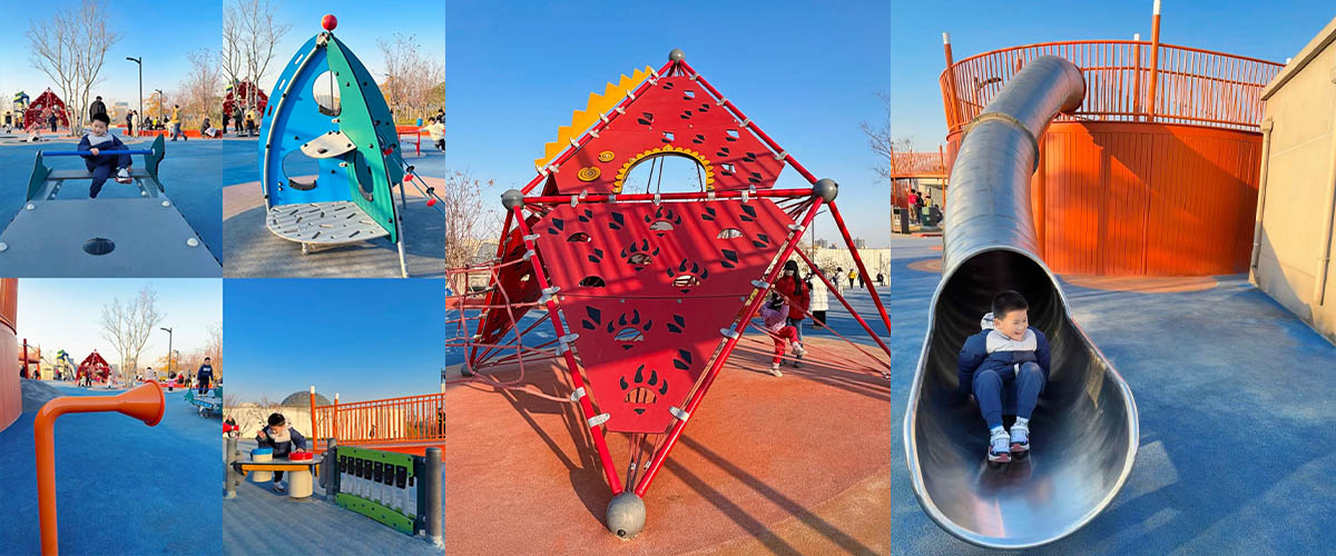 व्यावसायिक उपयोग के लिए सुरक्षित और मज़ेदार बच्चों के खेल का मैदान उपकरण