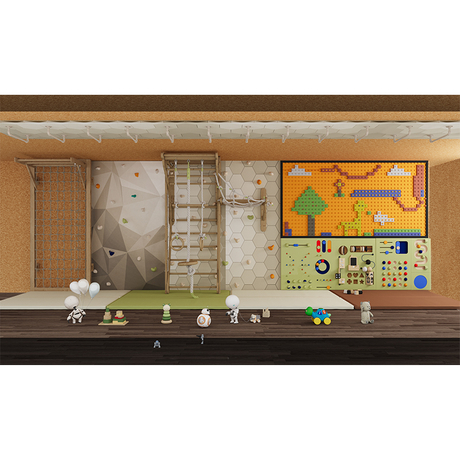 बेस्पोक किड्स इंडोर क्लाइंबिंग वॉल सिस्टम
