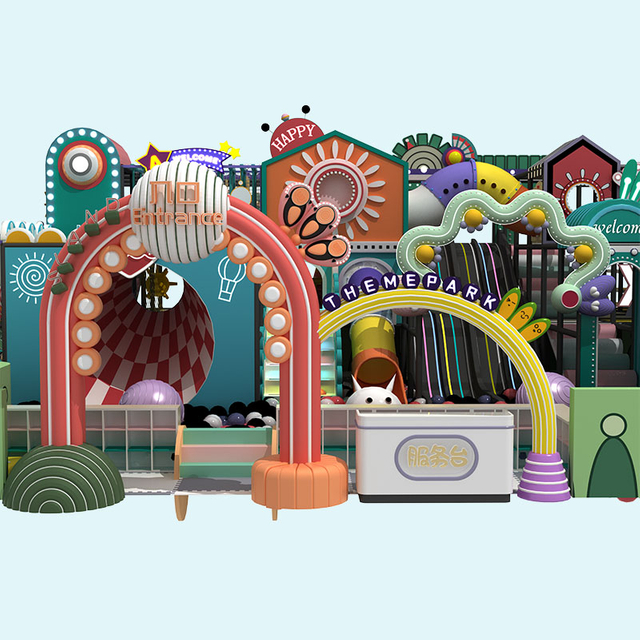 कैंडी कलर मैकरॉन भूलभुलैया इनडोर खेल का मैदान - चीन आपूर्तिकर्ता