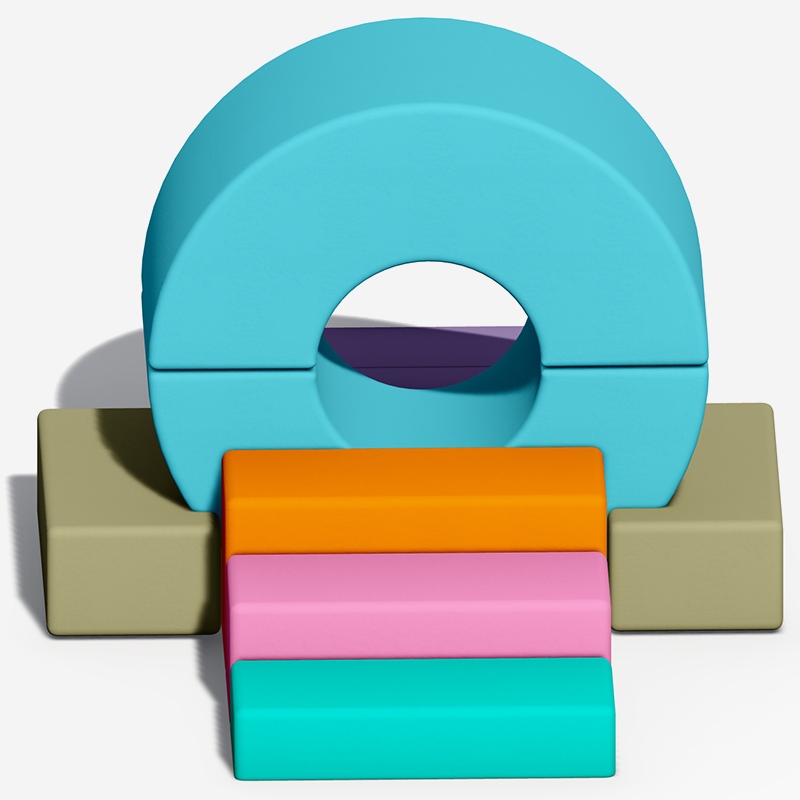 मॉड्यूलर आसान-साफ इनडोर सॉफ्ट प्ले उपकरण 