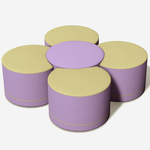 फूल के आकार का मॉड्यूलर इनडोर सॉफ्ट प्ले स्टूल 