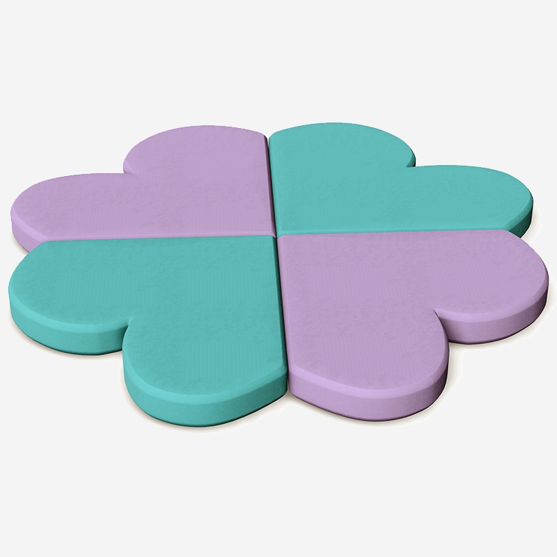 तिपतिया घास के आकार का मॉड्यूलर इनडोर सॉफ्ट प्ले मैट