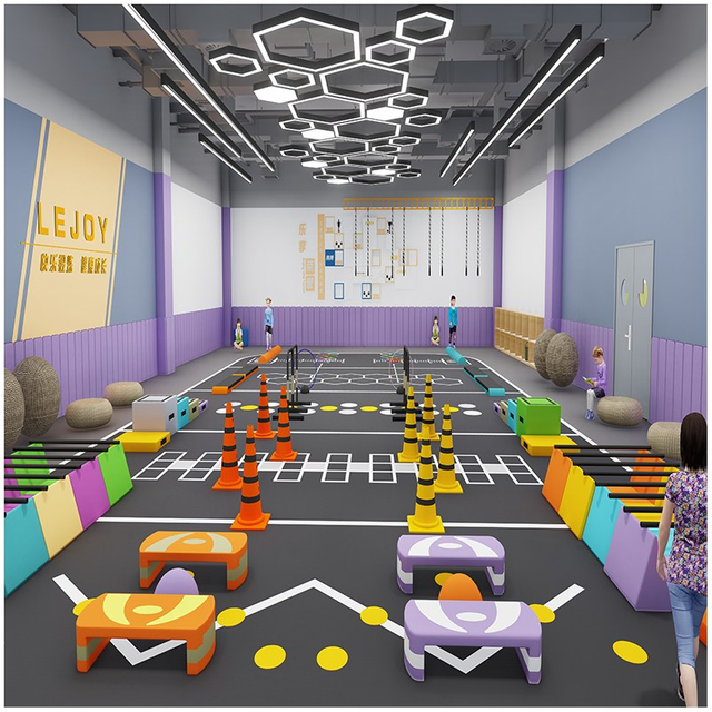 इनडोर खेल के मैदानों के लिए विशेष बाधा कोर्स प्रशिक्षण उपकरण