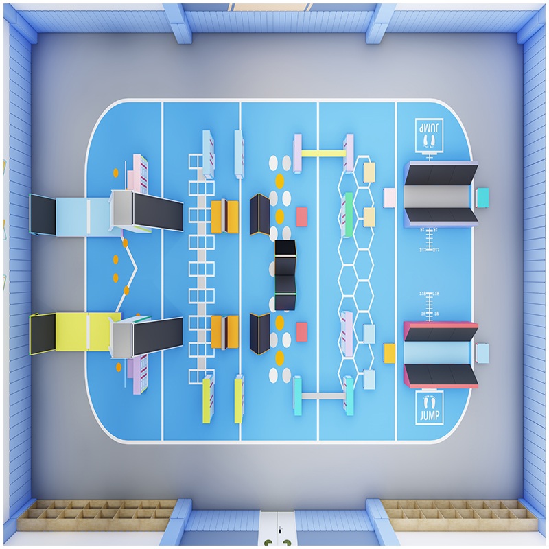 बच्चों के लिए मॉड्यूलर इनडोर बाधा कोर्स प्रशिक्षण उपकरण