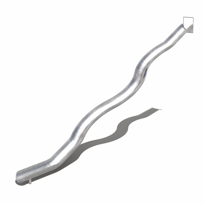 खेल के मैदान के लिए वाणिज्यिक लहरदार ट्यूब स्टेनलेस स्लाइड