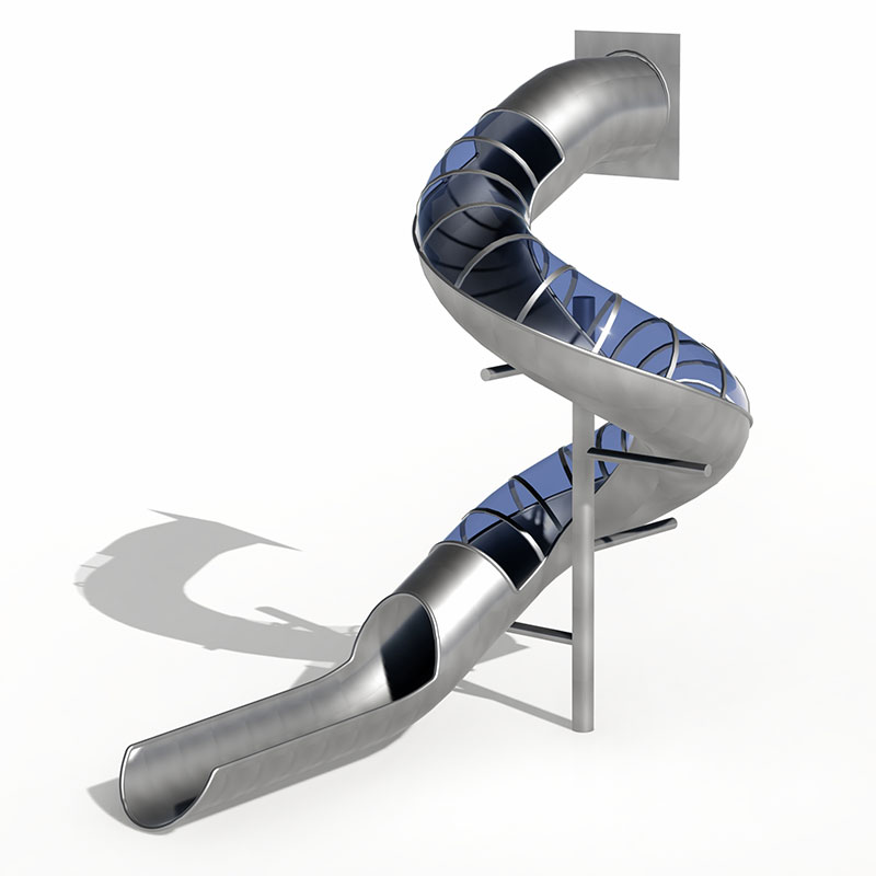 आउटडोर सर्पिल स्टेनलेस स्टील स्लाइड