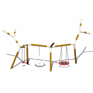 आउटडोर खेल के मैदान के लिए जस्ती पाइप किड्स ट्री ब्रांच स्विंग
