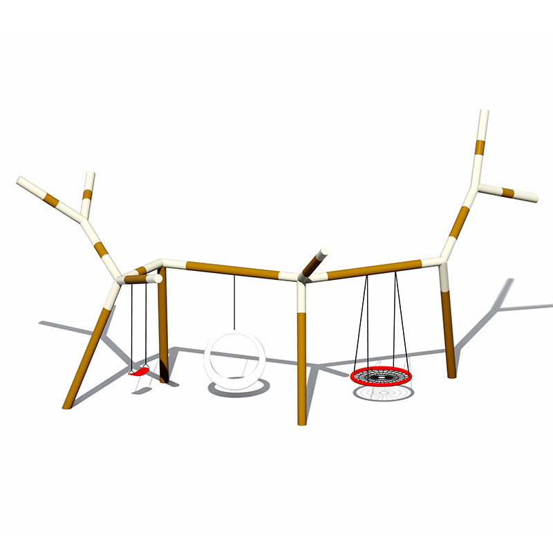 आउटडोर खेल के मैदान के लिए जस्ती पाइप किड्स ट्री ब्रांच स्विंग