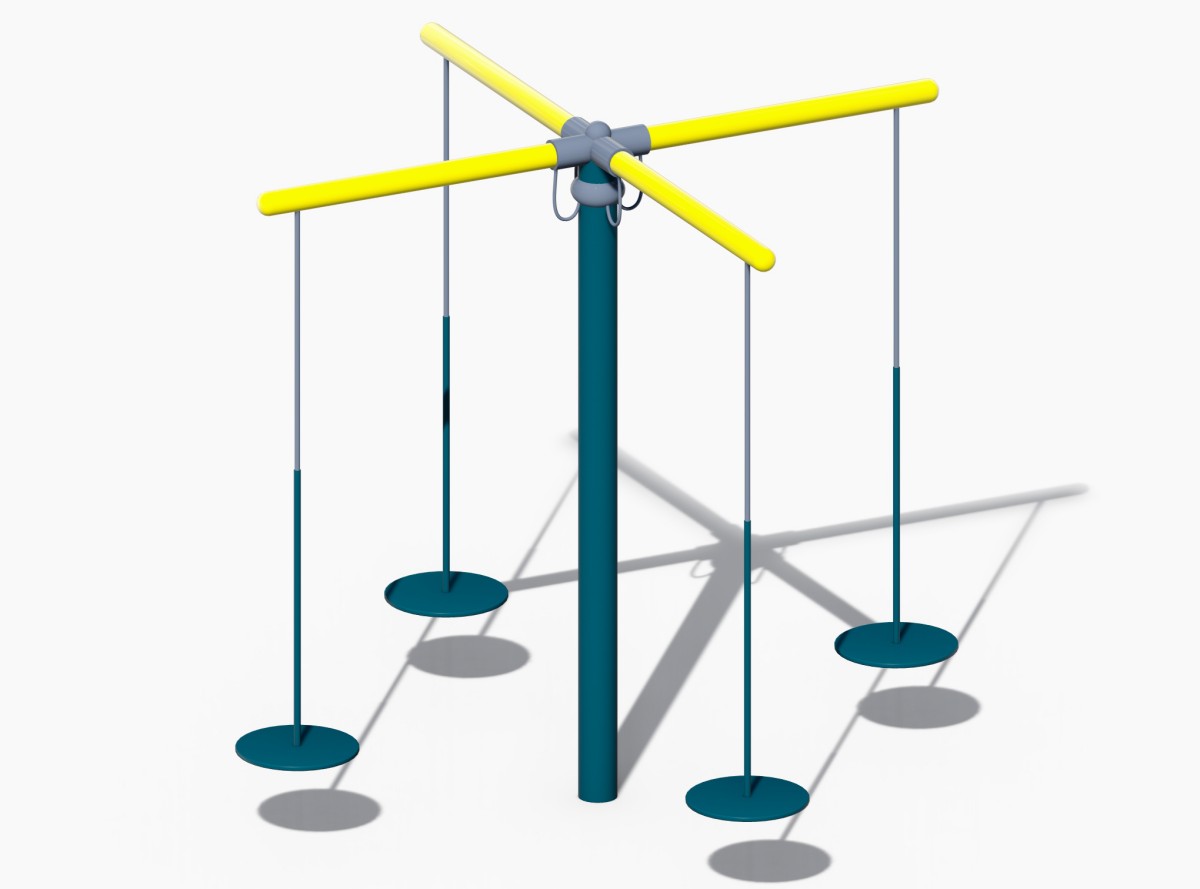 आउटडोर खेल का मैदान बहु-व्यक्ति झूला (4)