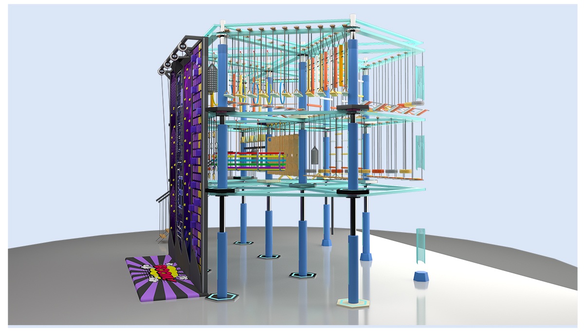 1. मॉल के लिए इंडोर हाई रोप्स कोर्स (6)