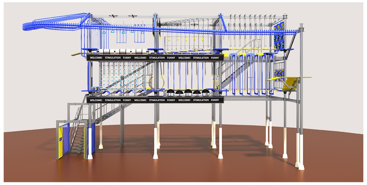 4.कमर्शियल इंडोर हाई रोप्स कोर्स (4)