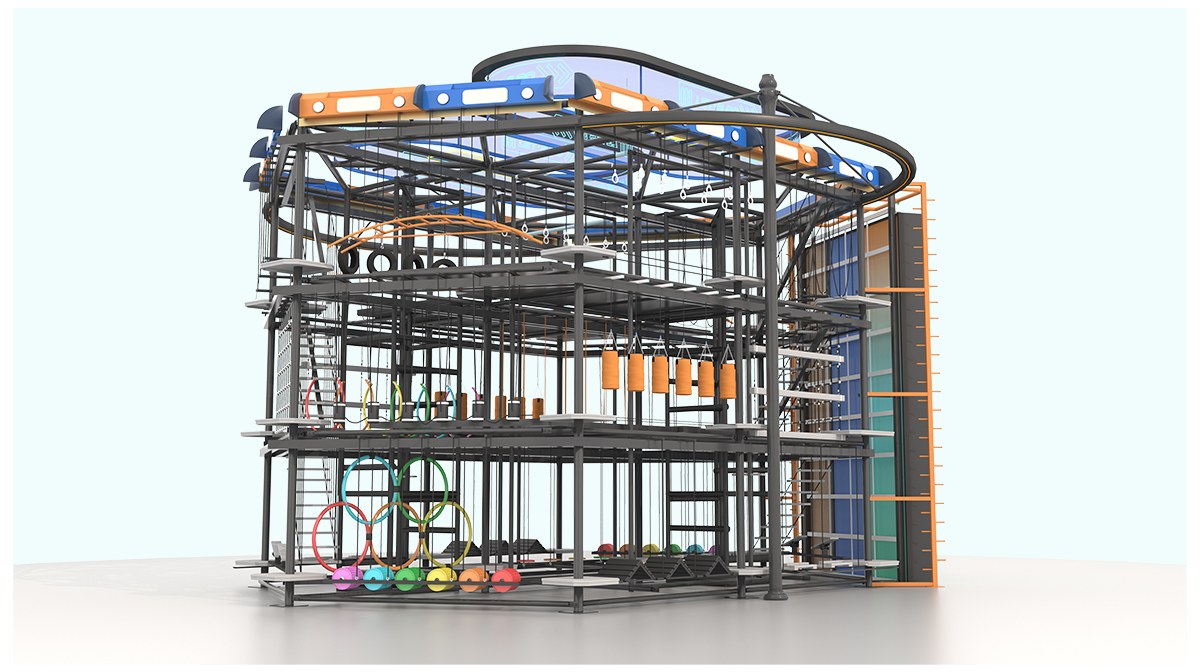 5.टीम बिल्डिंग इंडोर हाई रोप्स कोर्स (2)