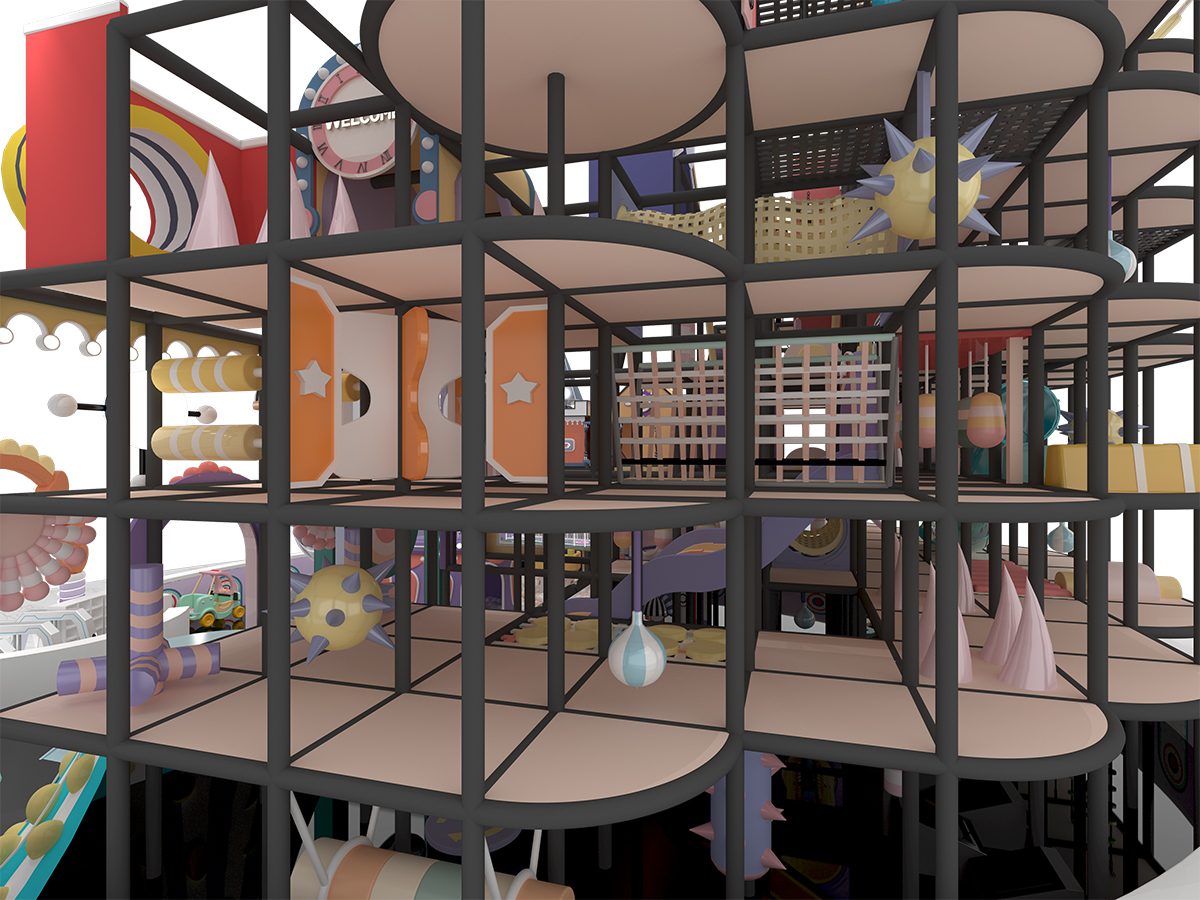 5.किड्स मैकरॉन पेस्टल इंडोर प्ले स्ट्रक्चर (1)