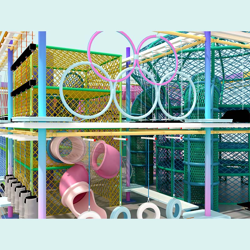 मॉल और खेल के मैदानों के लिए पर्यावरण-अनुकूल इनडोर हाई रोप्स कोर्स