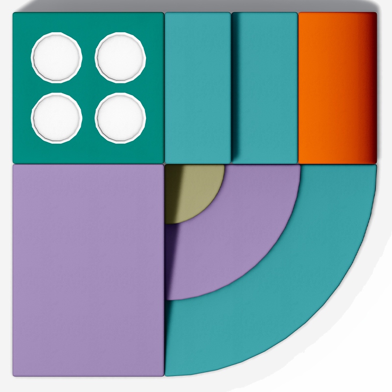 ब्लॉक-मॉड्यूलर इंडोर सॉफ्ट प्ले उपकरण