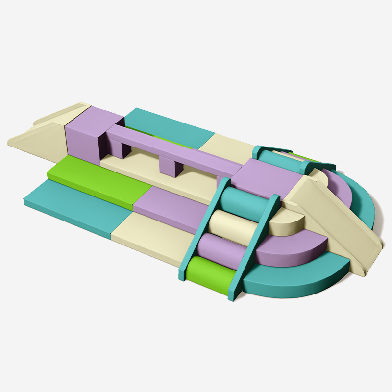 रेल्ड मॉड्यूलर इंडोर सॉफ्ट प्ले क्लाइंबर सेट 