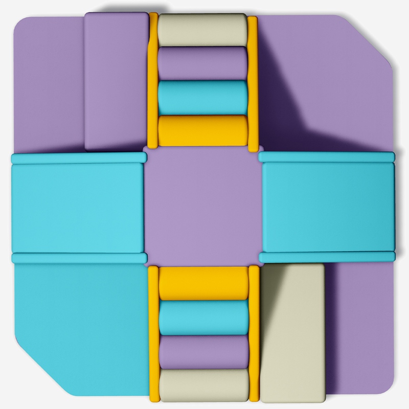 छोटी जगहों के लिए मॉड्यूलर इनडोर सॉफ्ट प्ले उपकरण