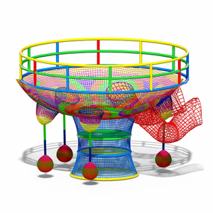 मिनी ट्रैम्पोलिन रस्सी चढ़ाई खेल का मैदान सेट