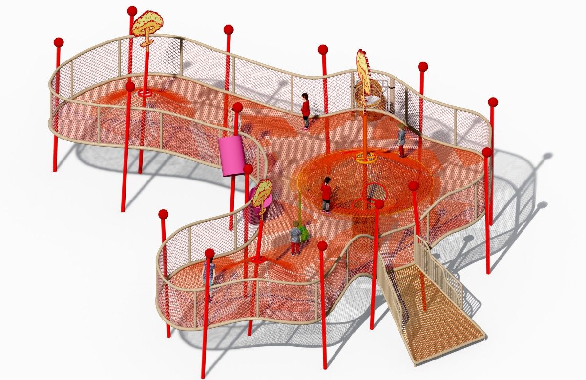 16. रस्सी पर चढ़ना खेल का मैदान उपकरण -5