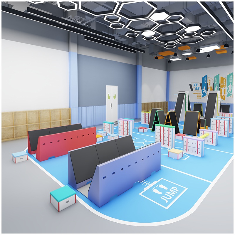 बच्चों के लिए मॉड्यूलर इनडोर बाधा कोर्स प्रशिक्षण उपकरण