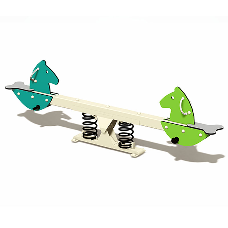 घोड़े-थीम वाले वाणिज्यिक खेल का मैदान सीसॉ