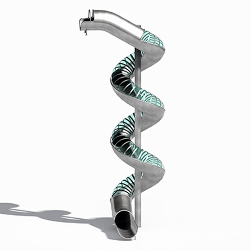 स्टेनलेस स्टील खेल का मैदान सर्पिल स्लाइड