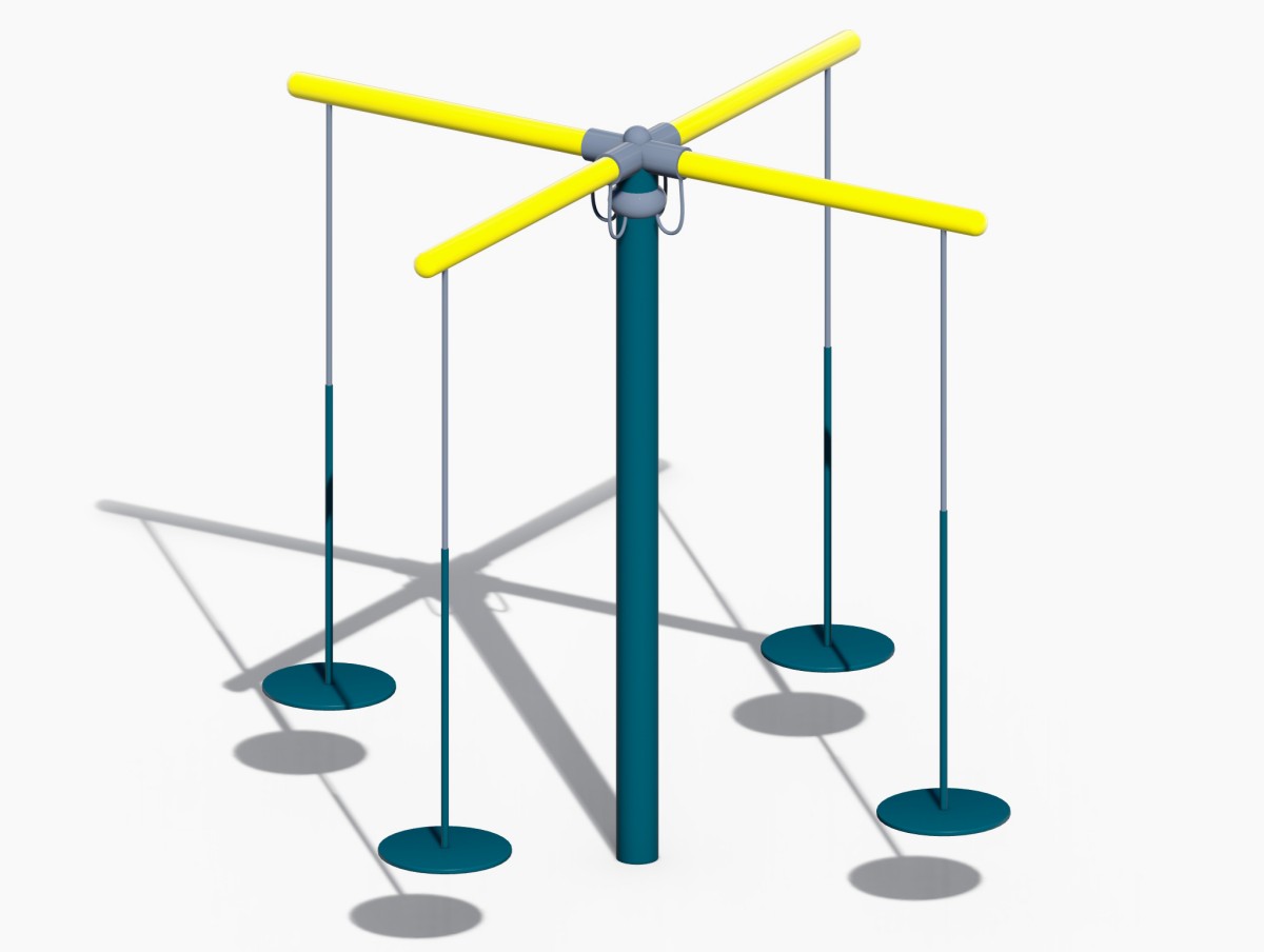 आउटडोर खेल का मैदान बहु-व्यक्ति झूला (3)