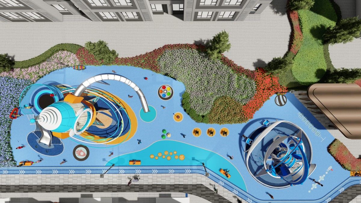 बच्चों के लिए आउटडोर खेल का मैदान (2)