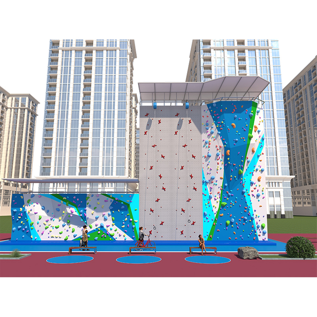 बहु-ऊंचाई मॉड्यूलर इनडोर चढ़ाई वाली दीवार | एडवेंचर पार्क की चढ़ाई