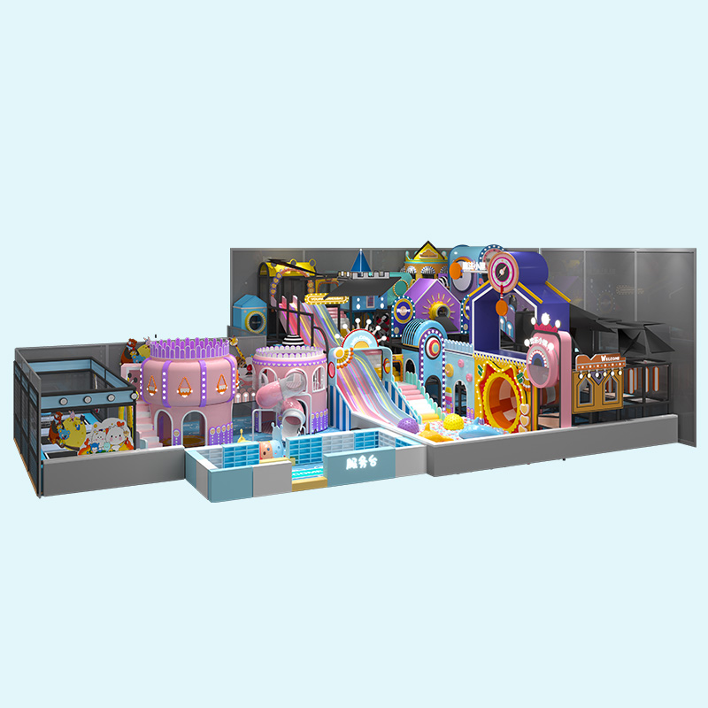 मैकरॉन सीरीज पेस्टल रंग का भूलभुलैया इनडोर खेल का मैदान 