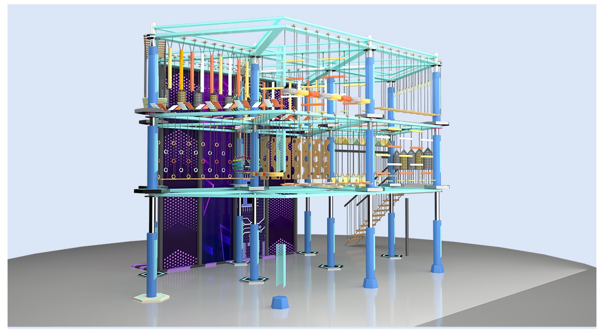 1. मॉल के लिए इंडोर हाई रोप्स कोर्स (5)