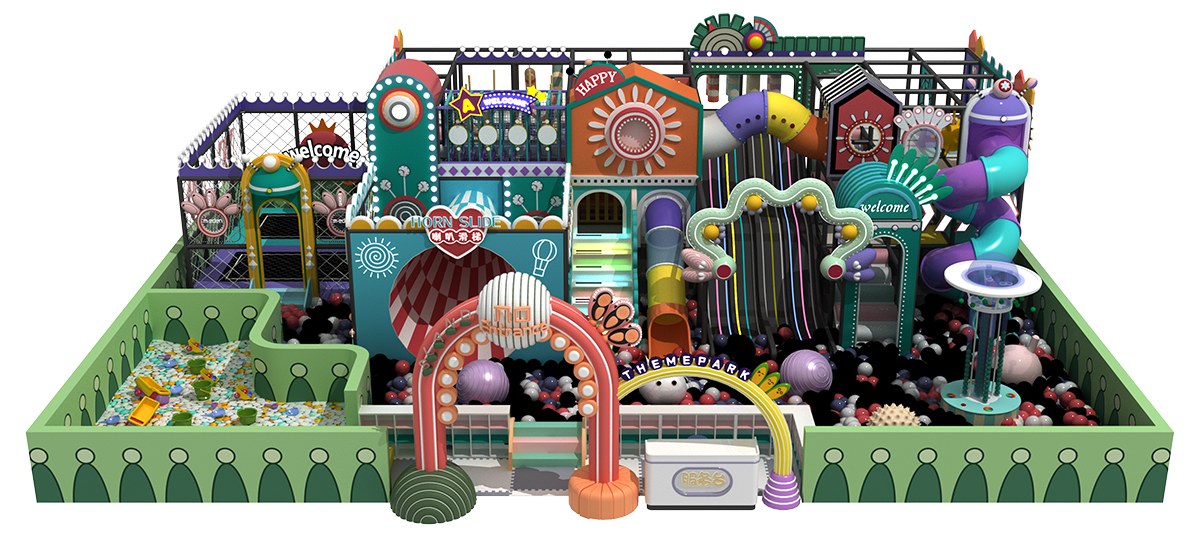 6.कैंडी कलर मैकरॉन इंडोर खेल का मैदान (6)