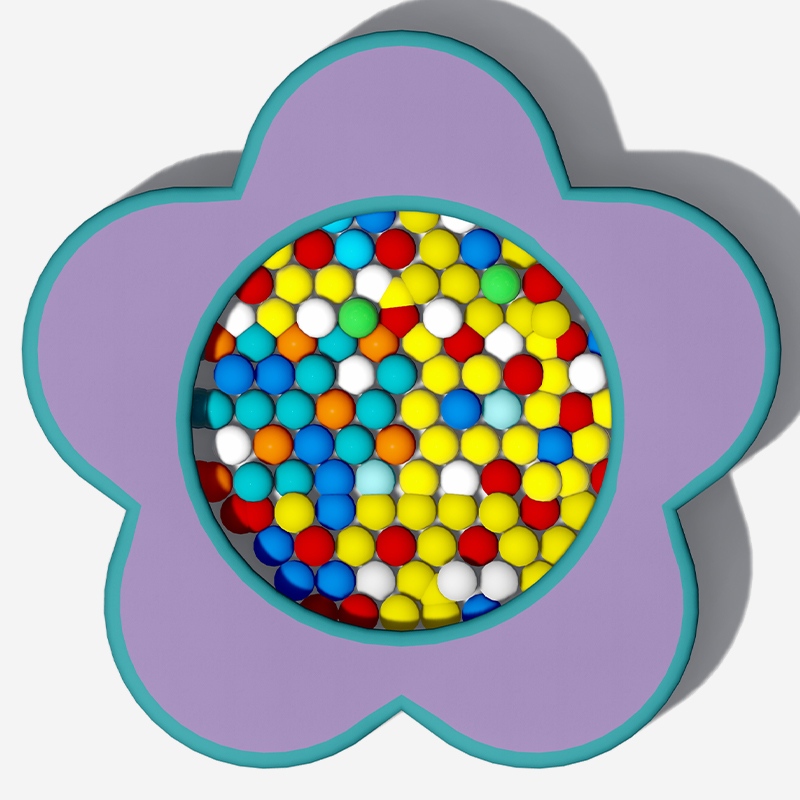 पंखुड़ी के आकार का EN71 प्रमाणित इनडोर सॉफ्ट प्ले पिट